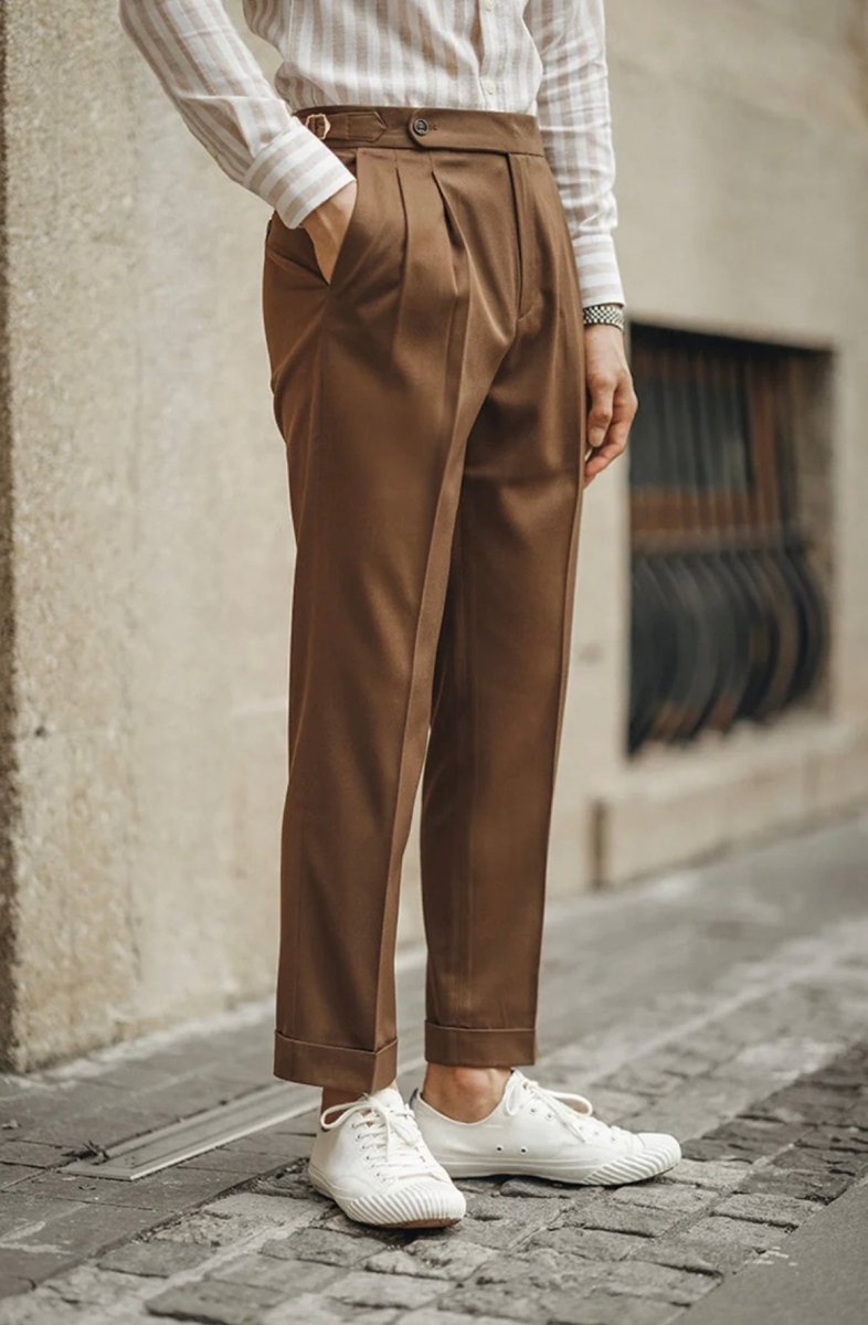 Pantalones de Negocios de Tiro Alto