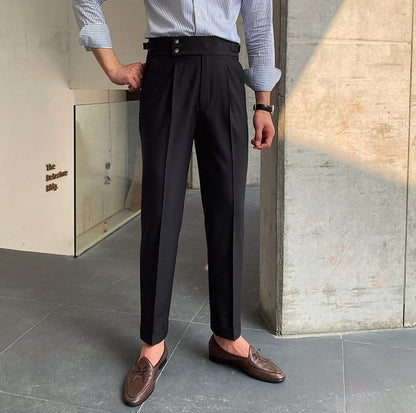 Pantalones de Algodón de Tiro Alto para Hombre