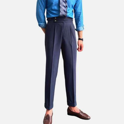 Pantalones de Algodón de Tiro Alto para Hombre