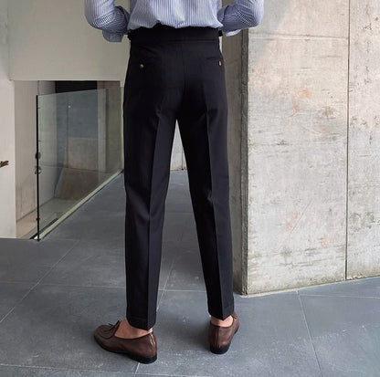 Pantalones de Algodón de Tiro Alto para Hombre