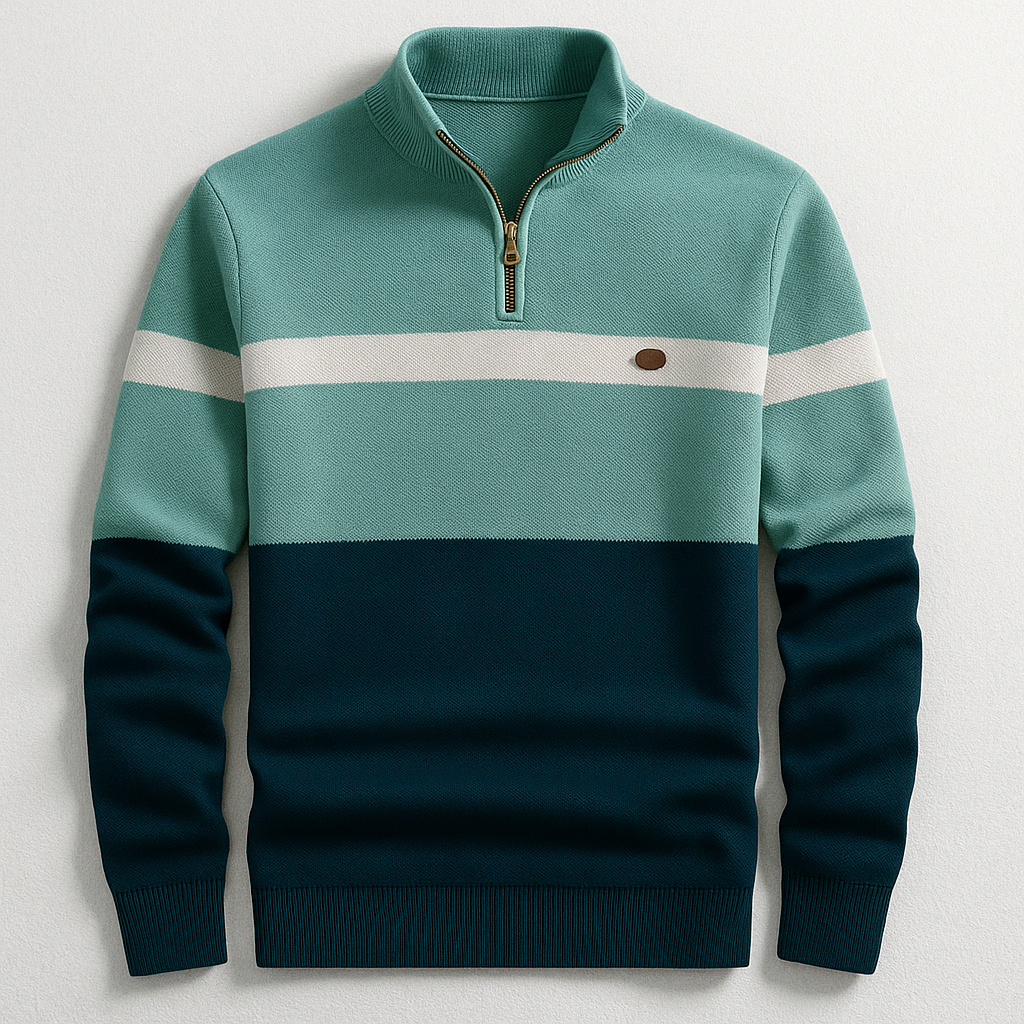 | PULL HOMME AVEC ZIP AU COL
