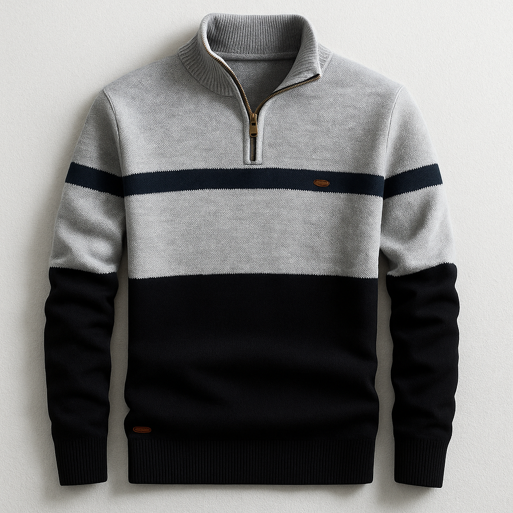 | PULL HOMME AVEC ZIP AU COL