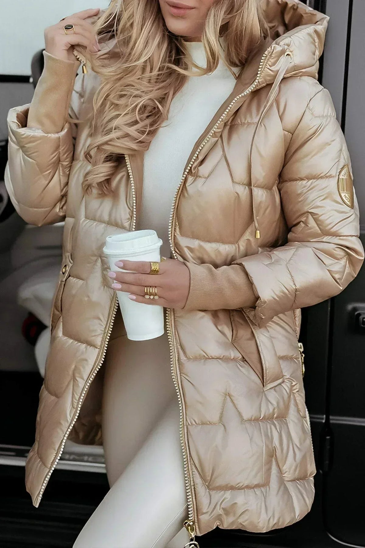 Almee | Plumas Largo Elegancia de Invierno