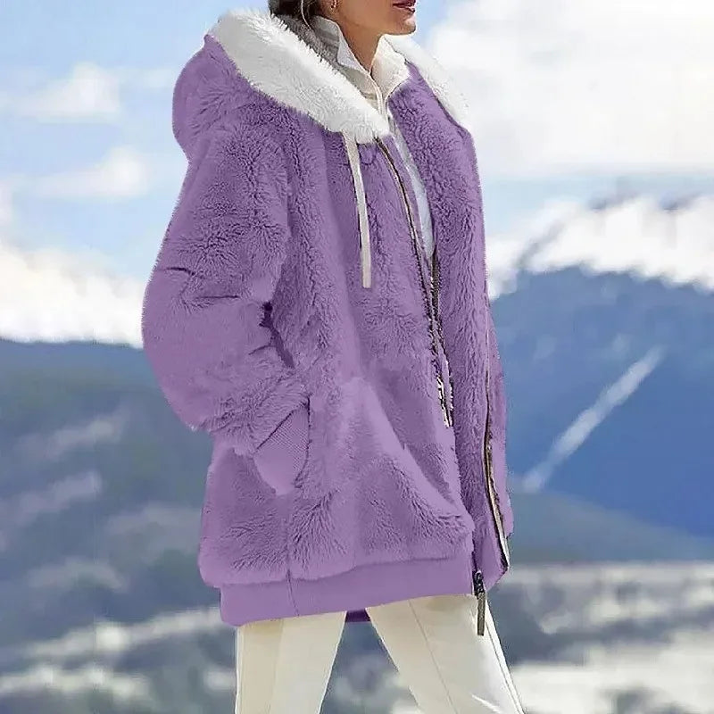 Chaqueta de invierno elegante y cálida con capucha