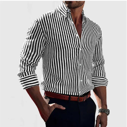 | CHEMISE À RAYURES DÉCIDÉES POUR HOMME