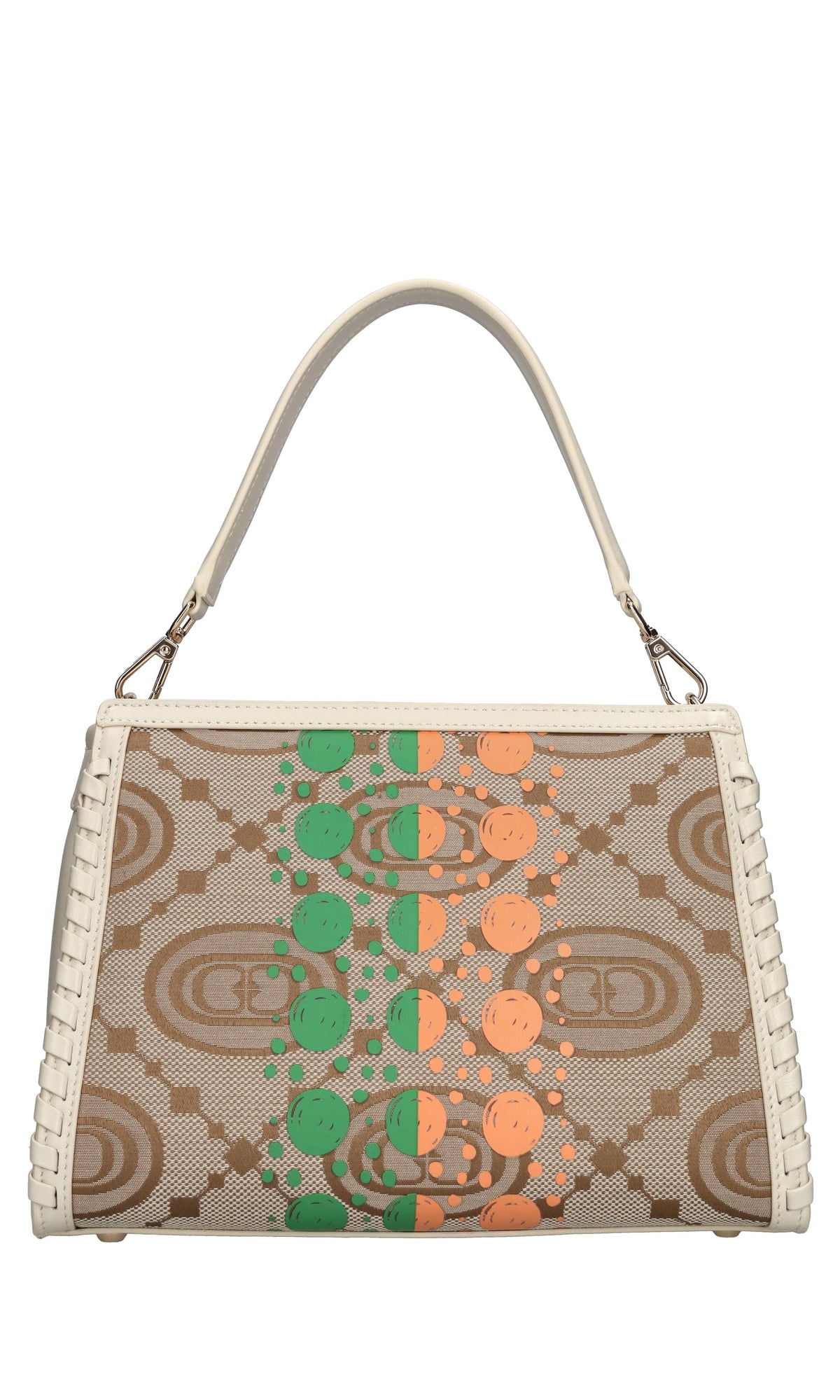 Camelia - Bolso Monograma de Piel y Tejido