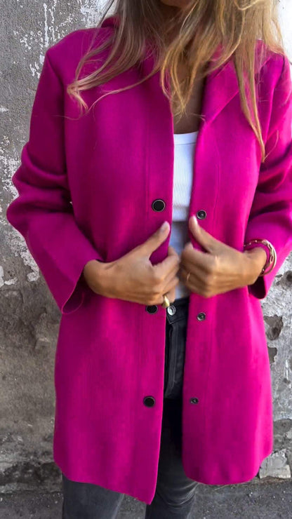 Chaqueta larga elegante con capucha