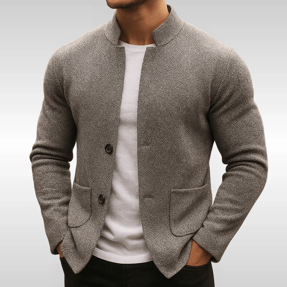| GILET EN MAILLE TEXTURÉE POUR HOMME