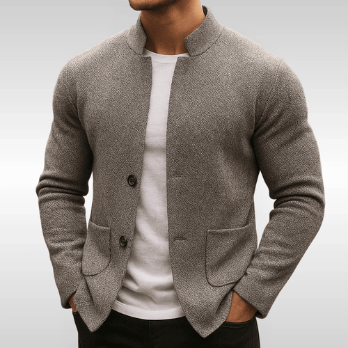 | GILET EN MAILLE TEXTURÉE POUR HOMME