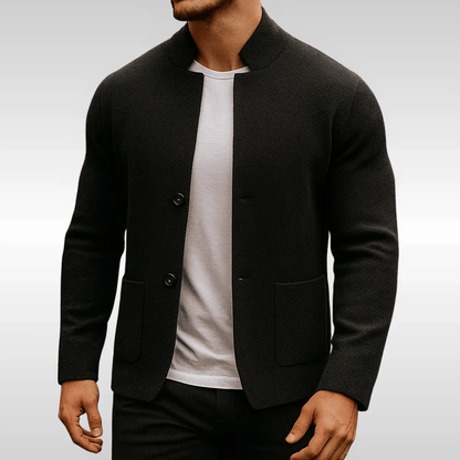 | GILET EN MAILLE TEXTURÉE POUR HOMME