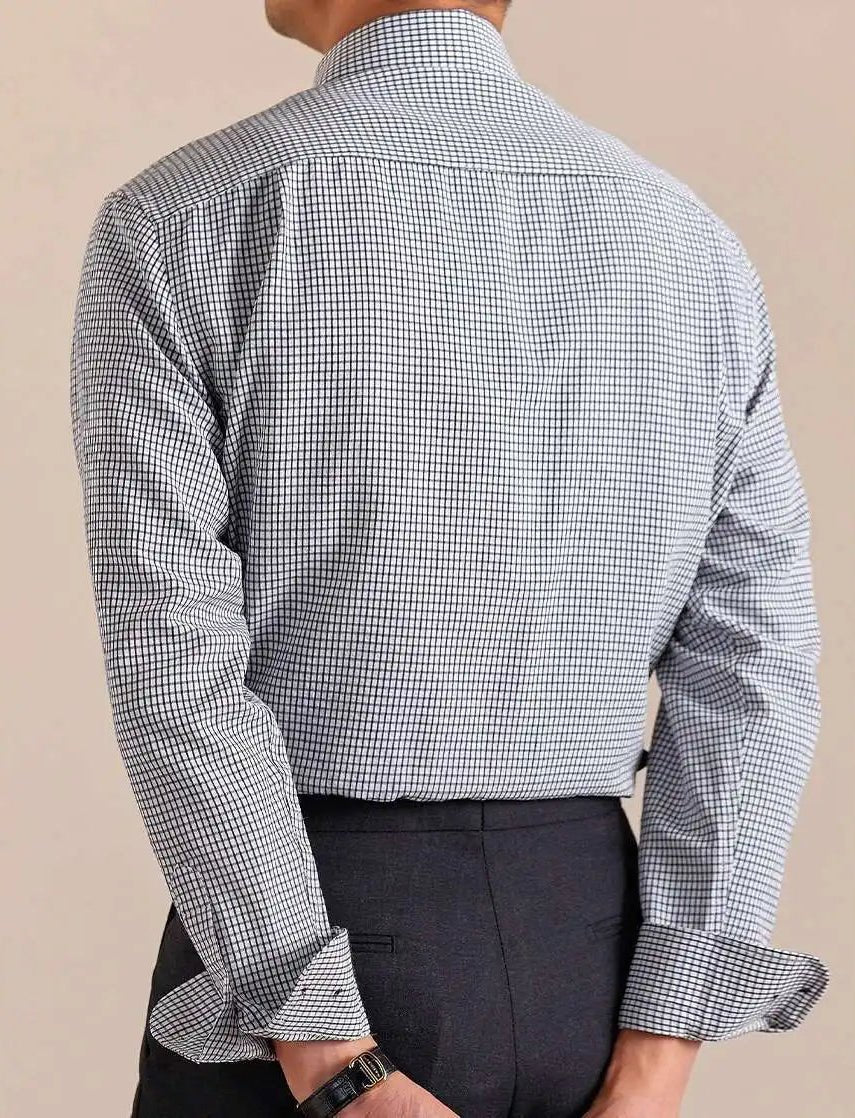 Camisa Italiana de Cuadros con Botones