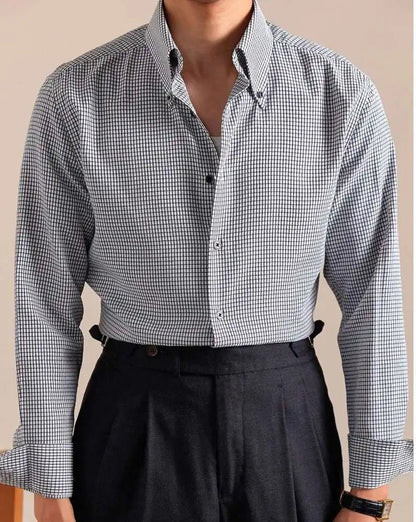 Camisa Italiana de Cuadros con Botones