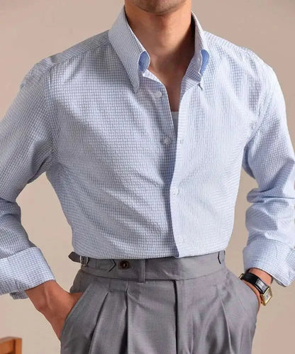 Camisa Italiana de Cuadros con Botones