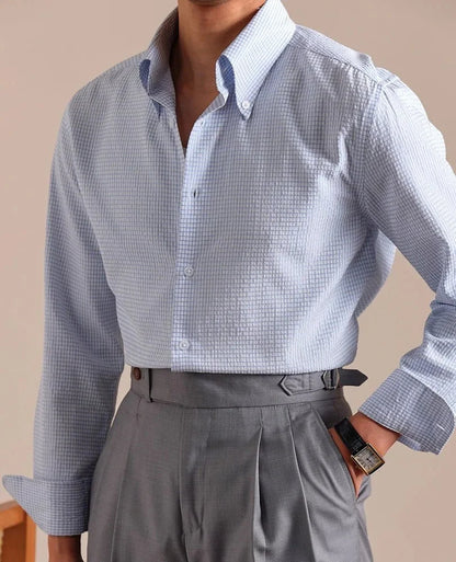 Camisa Italiana de Cuadros con Botones
