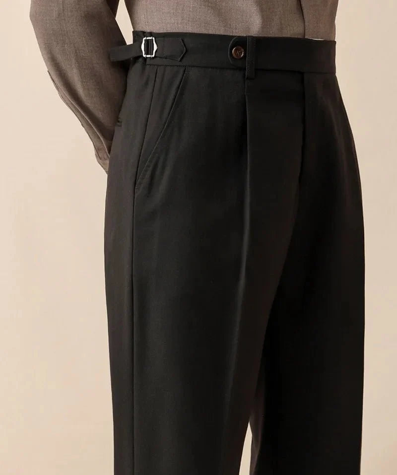 Pantalones de Lana Italiana al Tobillo