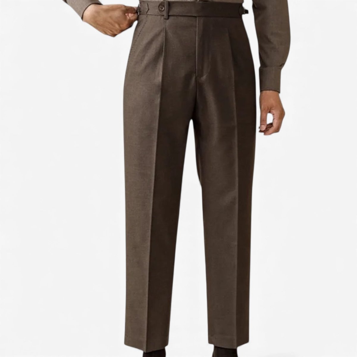Pantalones de Lana Italiana al Tobillo