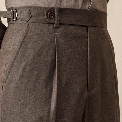 Pantalones de Lana Italiana al Tobillo
