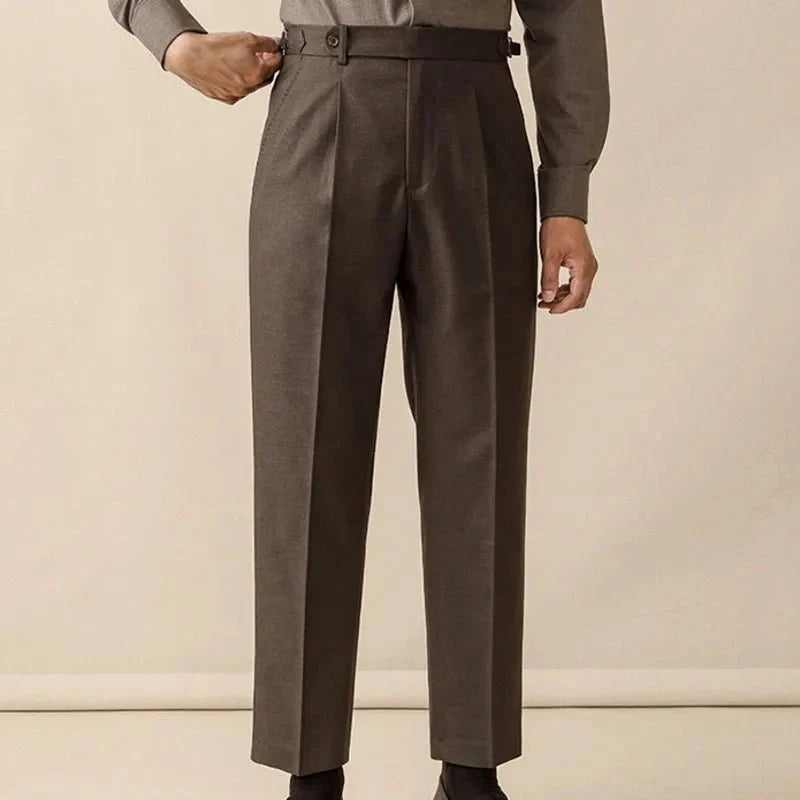Pantalones de Lana Italiana al Tobillo