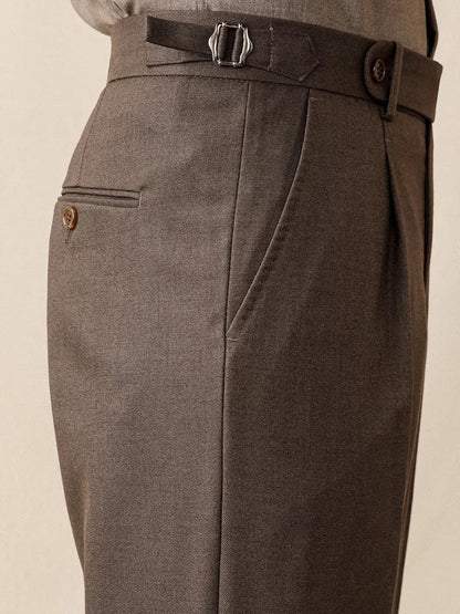 Pantalones de Lana Italiana al Tobillo