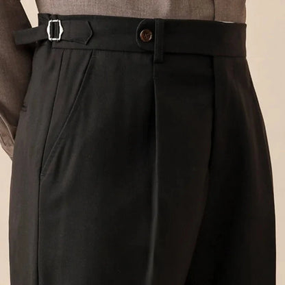 Pantalones de Lana Italiana al Tobillo