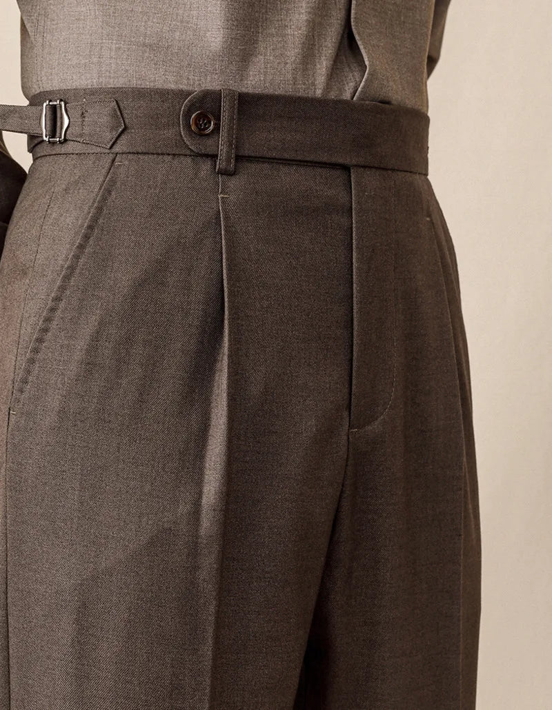 Pantalones de Lana Italiana al Tobillo