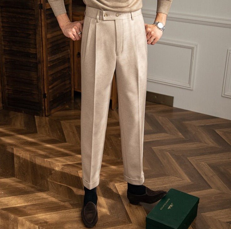 Pantalones de Tiro Alto Estilo Italiano