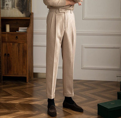 Pantalones de Tiro Alto Estilo Italiano