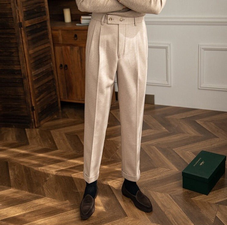 Pantalones de Tiro Alto Estilo Italiano