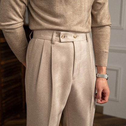Pantalones de Tiro Alto Estilo Italiano