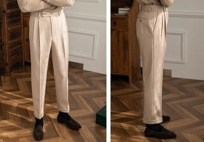 Pantalones de Tiro Alto Estilo Italiano