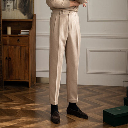 Pantalones de Tiro Alto Estilo Italiano