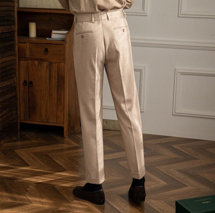 Pantalones de Tiro Alto Estilo Italiano