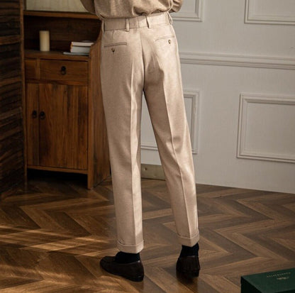 Pantalones de Tiro Alto Estilo Italiano