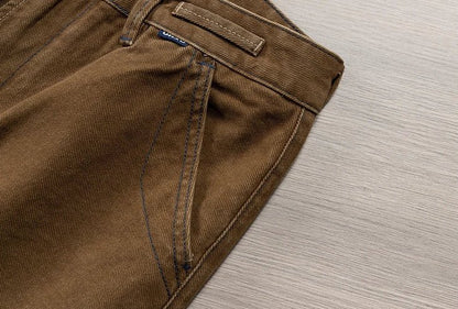 Vaqueros Premium Marrones Estilo Japonés