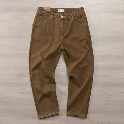 Vaqueros Premium Marrones Estilo Japonés