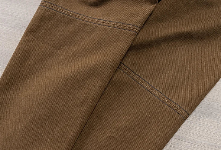 Vaqueros Premium Marrones Estilo Japonés