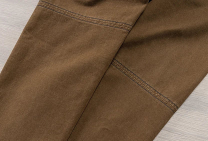 Vaqueros Premium Marrones Estilo Japonés