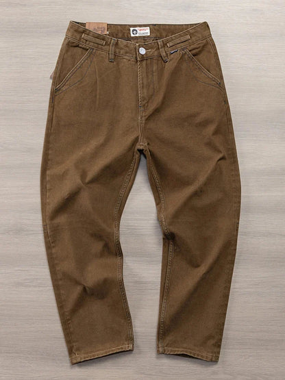 Vaqueros Premium Marrones Estilo Japonés