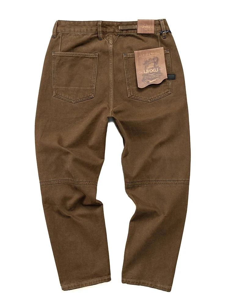Vaqueros Premium Marrones Estilo Japonés