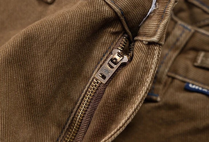 Vaqueros Premium Marrones Estilo Japonés