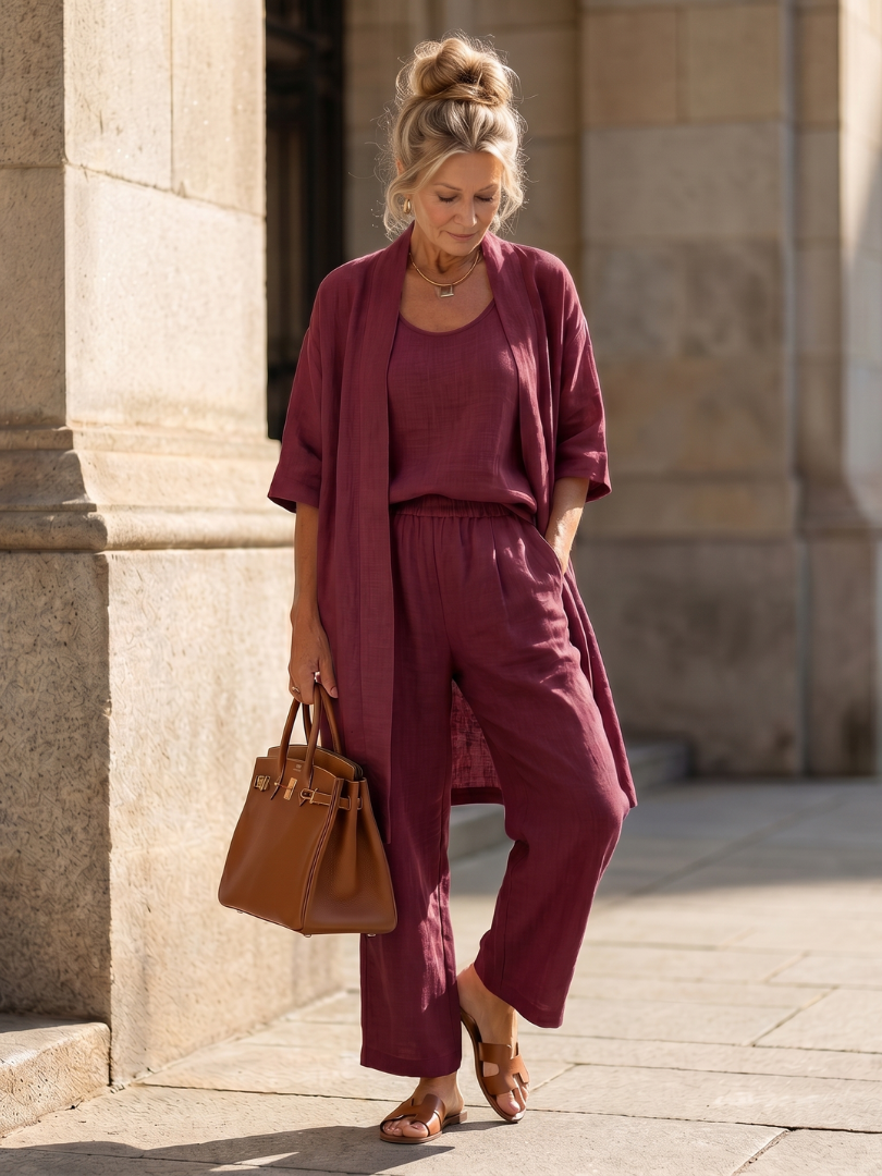 | Conjunto Fluido de Tres Piezas Monique