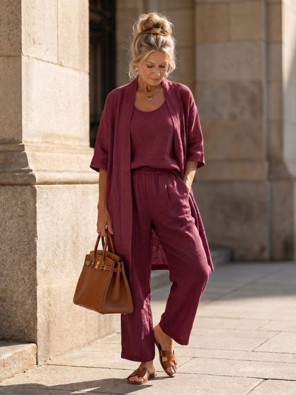 | Conjunto Fluido de Tres Piezas Monique