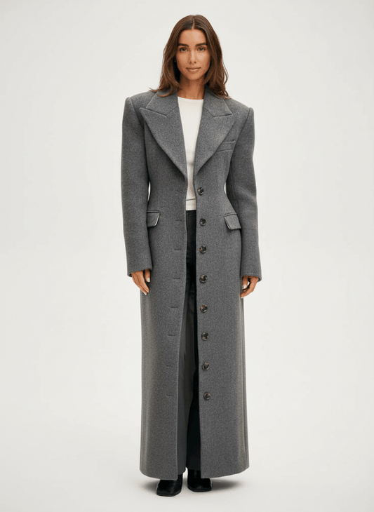 Helene | Abrigo Largo Elegante Silueta Femenina