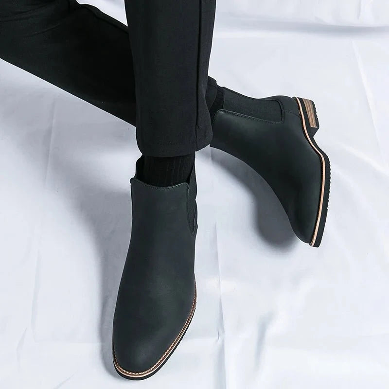Botines Chelsea de Cuero de Caña Alta