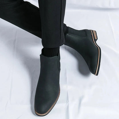 Botines Chelsea de Cuero de Caña Alta