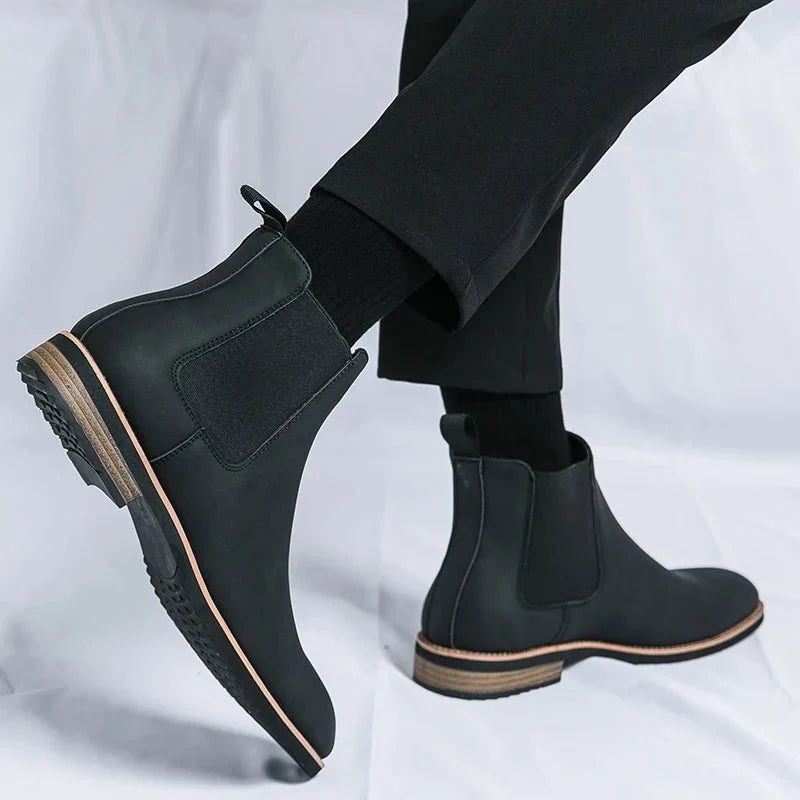 Botines Chelsea de Cuero de Caña Alta