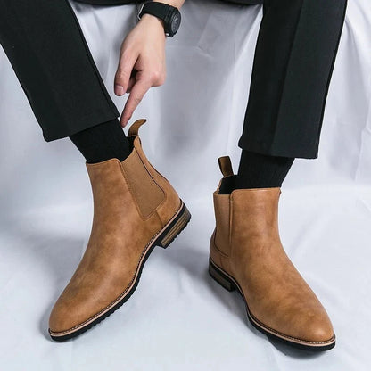 Botines Chelsea de Cuero de Caña Alta