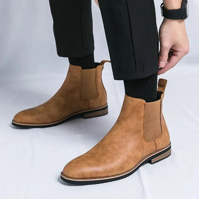 Botines Chelsea de Cuero de Caña Alta