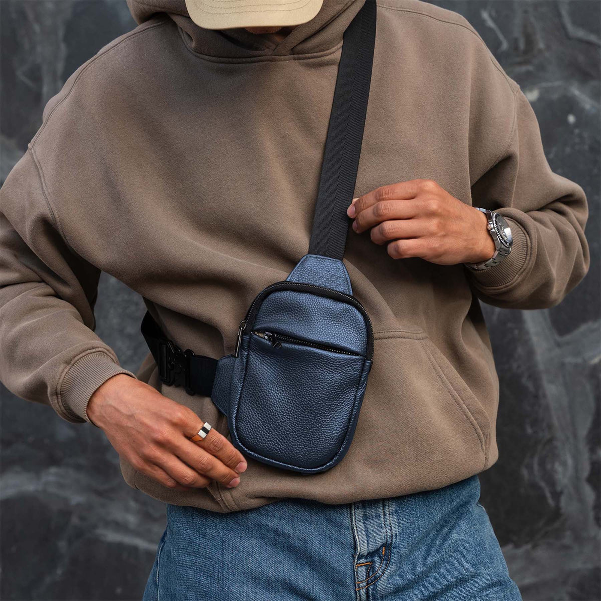 Bolso Sling de Viaje | Piel