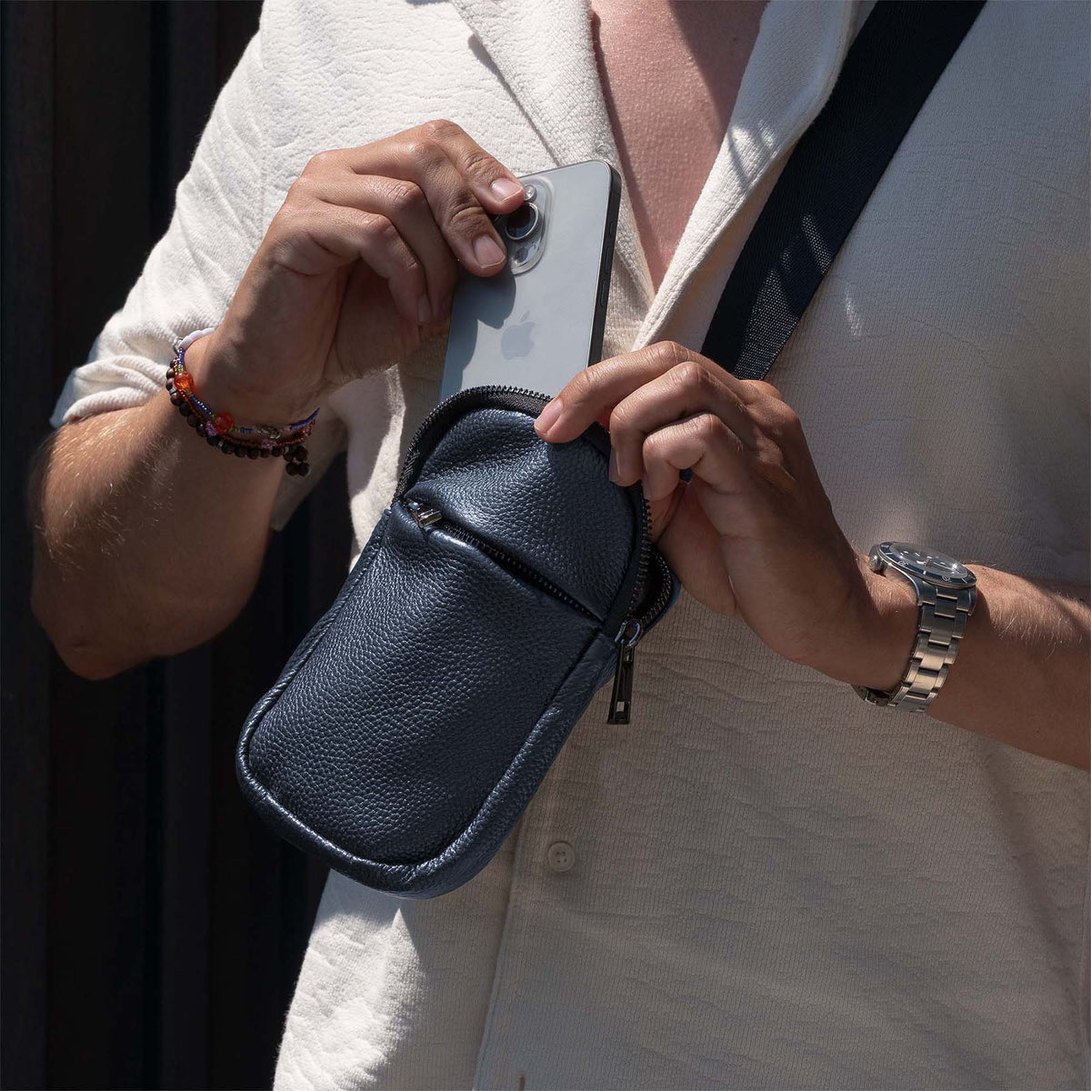 Bolso Sling de Viaje | Piel